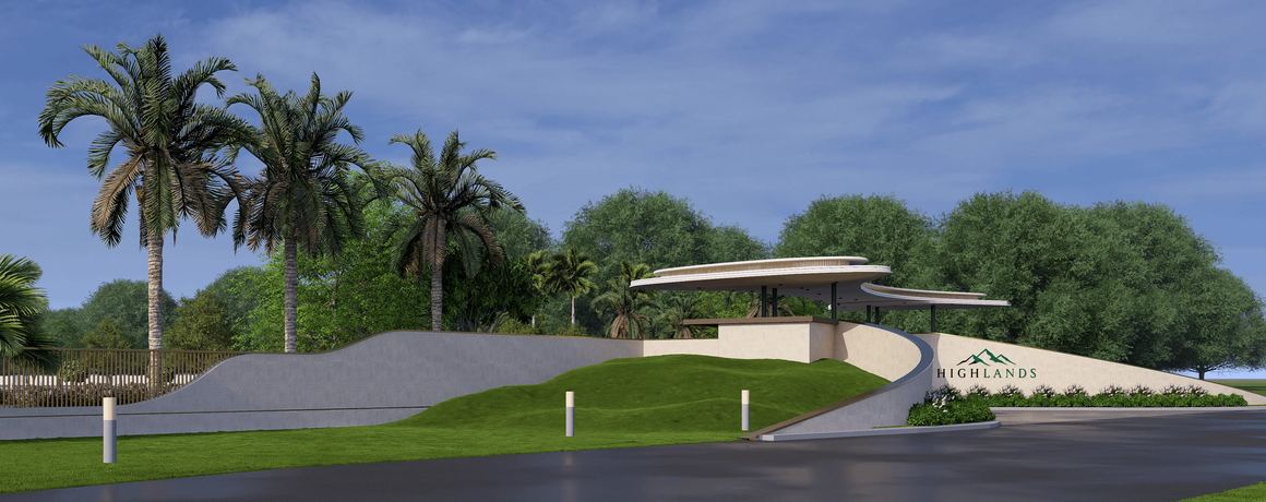 Radiance Highlands – entrance arch and landscaped approach (artist's impression)