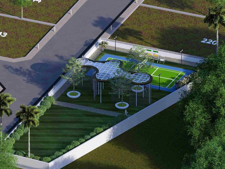 Radiance Highlands – plots beside the sports court and pergola (artist's impression)